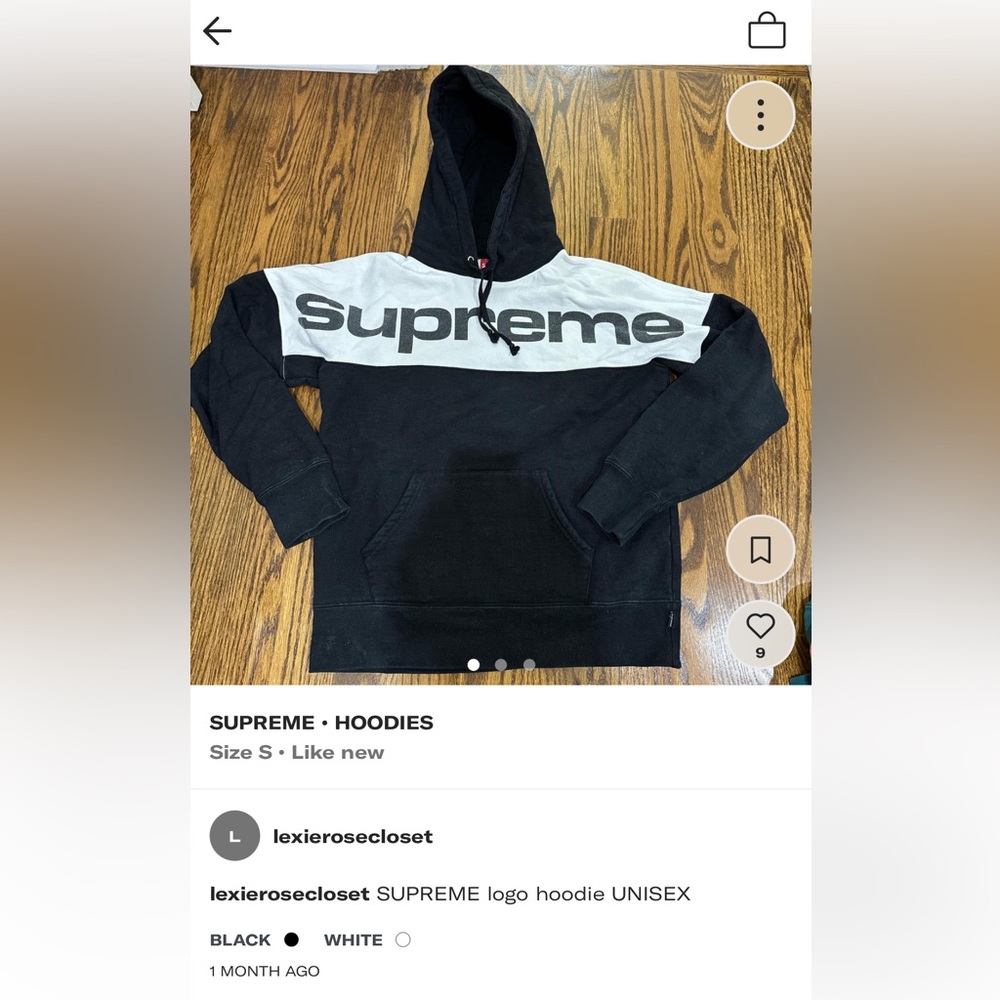 SUPREME LOGO BLOCK HOODIE